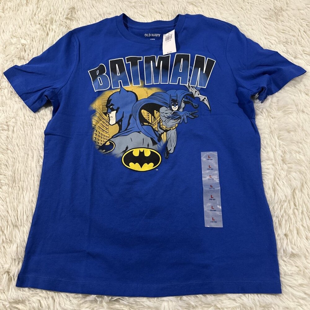 Old Navy boys NWT Batman Tee L 10/12 short sleeve action